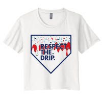 B.A.S.E.B.A.L.L Home Plate Drip For Ice Cream Spinkle Crop Top
