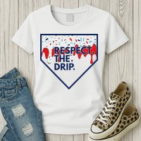 B.A.S.E.B.A.L.L Home Plate Drip For Ice Cream Spinkle Womens T-Shirt