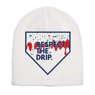 B.A.S.E.B.A.L.L Home Plate Drip For Ice Cream Spinkle Short Acrylic Beanie