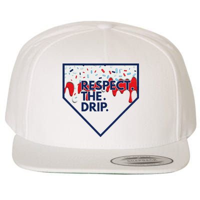 B.A.S.E.B.A.L.L Home Plate Drip For Ice Cream Spinkle Wool Snapback Cap