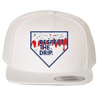 B.A.S.E.B.A.L.L Home Plate Drip For Ice Cream Spinkle Wool Snapback Cap