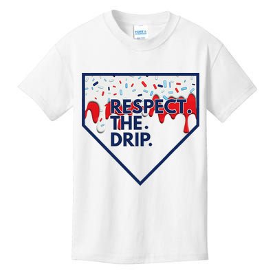 B.A.S.E.B.A.L.L Home Plate Drip For Ice Cream Spinkle Kids T-Shirt