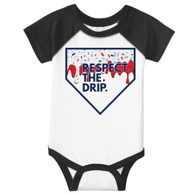 B.A.S.E.B.A.L.L Home Plate Drip For Ice Cream Spinkle Infant Baby Jersey Bodysuit