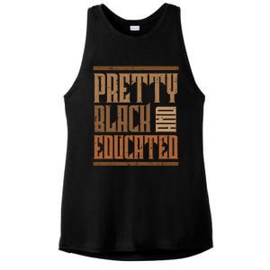 Black History Pretty Educated Melanin African Cool Gift Ladies PosiCharge Tri-Blend Wicking Tank