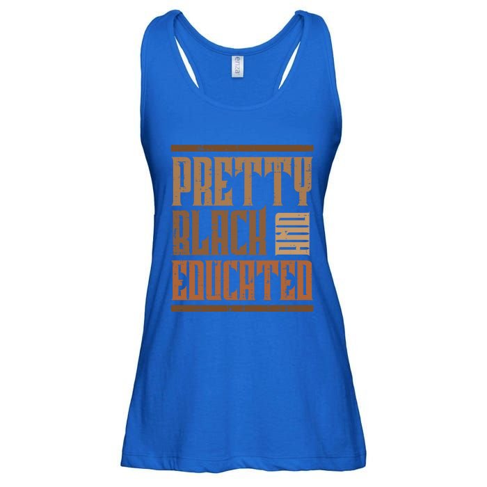 Black History Pretty Educated Melanin African Cool Gift Ladies Essential Flowy Tank