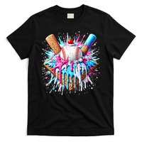 Baseball Home Plate Drip Ice Cream Spinkle Baseball Home Plate Ice Cream Drip Fun Sports Lover  T-Shirt