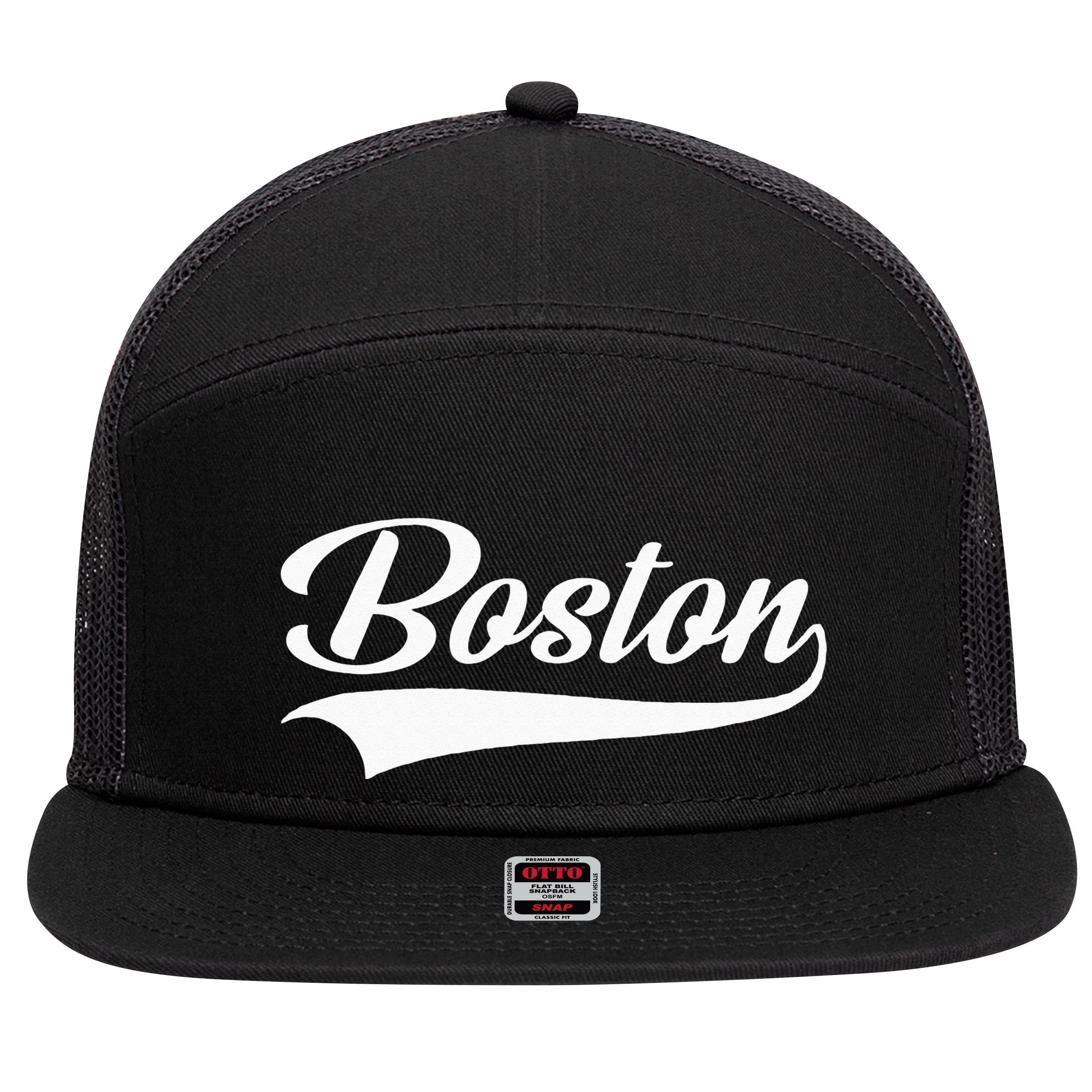 Boston Hometown Pride Massachusetts 7 Panel Mesh Trucker Snapback Hat