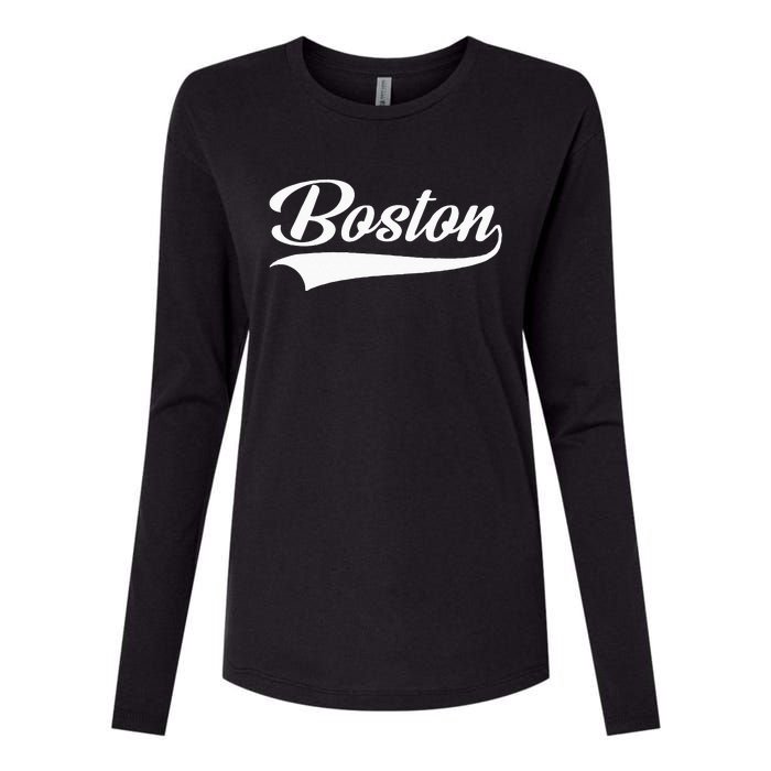 Boston Hometown Pride Massachusetts Womens Cotton Relaxed Long Sleeve T-Shirt