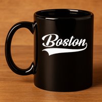Boston Hometown Pride Massachusetts 11oz C Handle Ceramic Mug