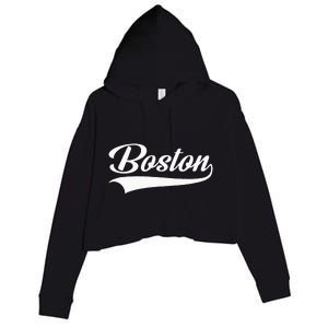 Boston Hometown Pride Massachusetts Crop Fleece Hoodie