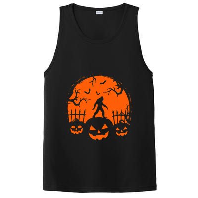 Bigfoot Halloween Pumpkin Head Horror Spooky PosiCharge Competitor Tank