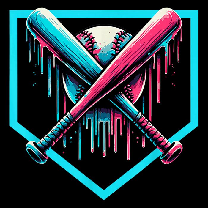 Baseball Home Plate Drip Boys Baseball Bat Baseball Drip Zip Tote Bag