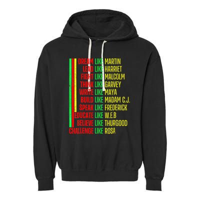 Black History Pride Martin Black Afro African Garment-Dyed Fleece Hoodie