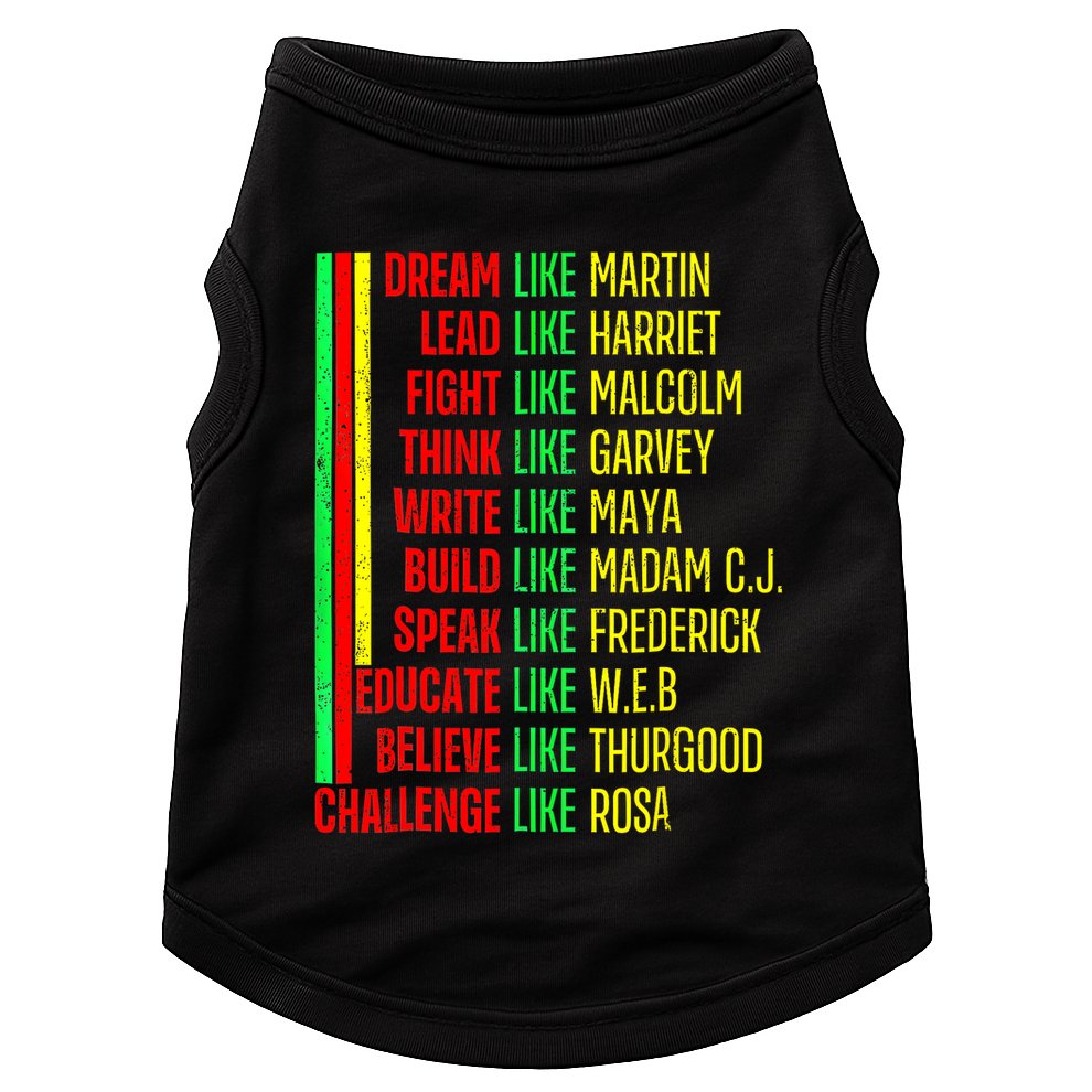 Black History Pride Martin Black Afro African Doggie Tank