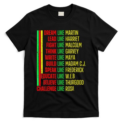 Black History Pride Martin Black Afro African T-Shirt