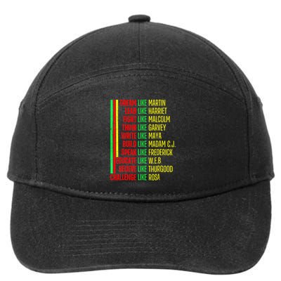 Black History Pride Martin Black Afro African 7-Panel Snapback Hat