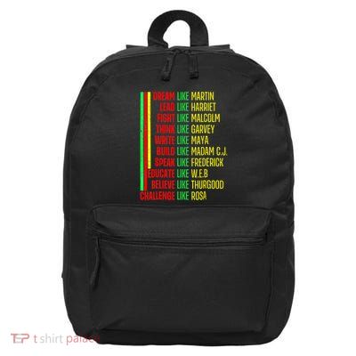 Black History Pride Martin Black Afro African 16 in Basic Backpack