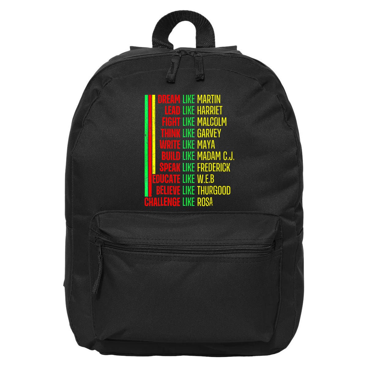 Black History Pride Martin Black Afro African 16 in Basic Backpack