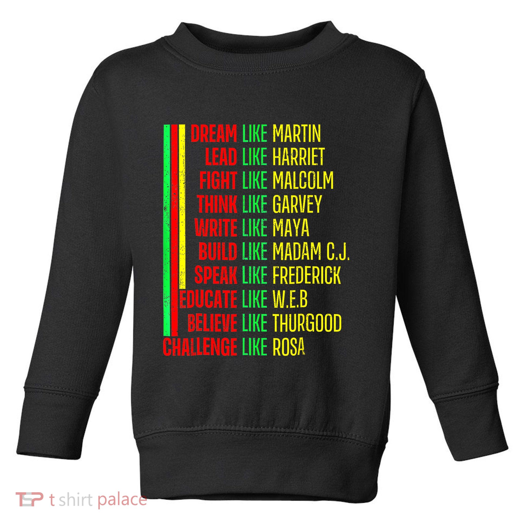 Black History Pride Martin Black Afro African Toddler Sweatshirt