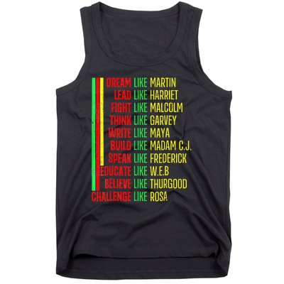 Black History Pride Martin Black Afro African Tank Top