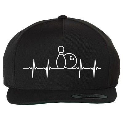 Bowling Heartbeat Pulse Gift Wool Snapback Cap