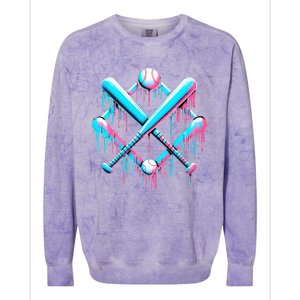 B.A.S.E.B.A.L.L Home Plate Drip For Ice Cream Spinkle Colorblast Crewneck Sweatshirt