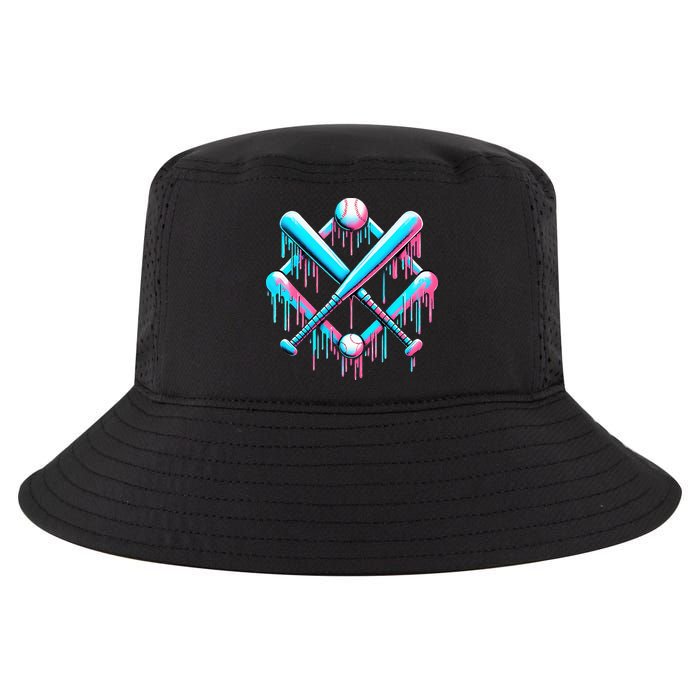 B.A.S.E.B.A.L.L Home Plate Drip For Ice Cream Spinkle Cool Comfort Performance Bucket Hat