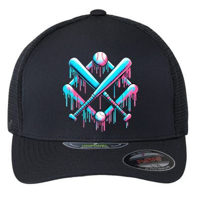B.A.S.E.B.A.L.L Home Plate Drip For Ice Cream Spinkle Flexfit Unipanel Trucker Cap