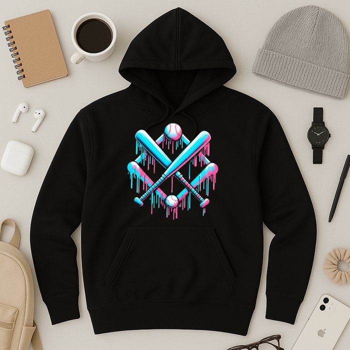 B.A.S.E.B.A.L.L Home Plate Drip For Ice Cream Spinkle Hoodie