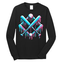 B.A.S.E.B.A.L.L Home Plate Drip For Ice Cream Spinkle Long Sleeve Shirt