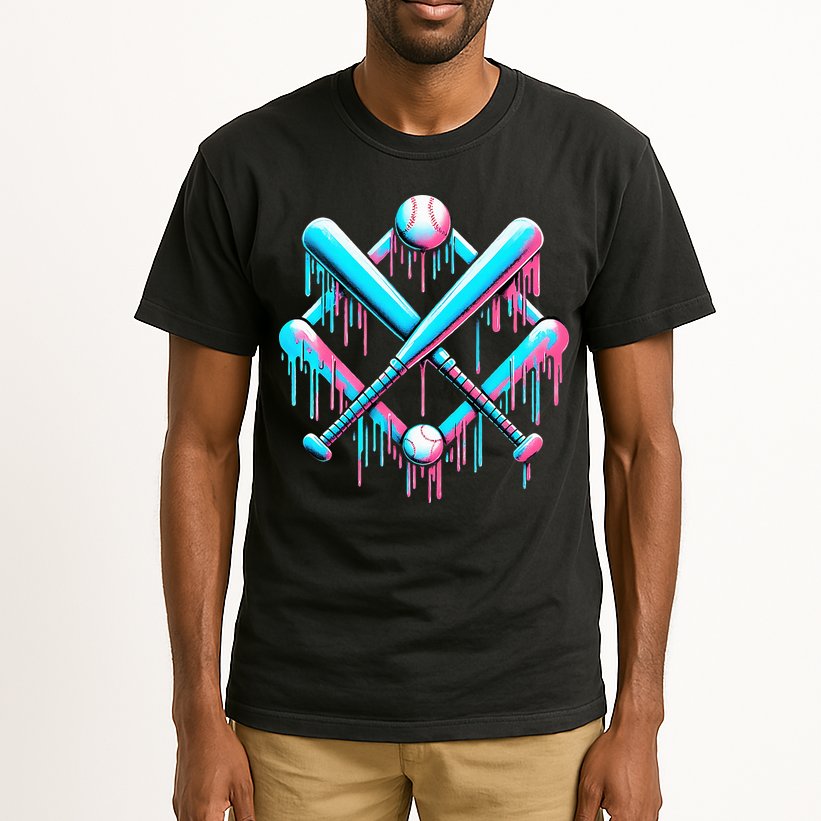 B.A.S.E.B.A.L.L Home Plate Drip For Ice Cream Spinkle Tall T-Shirt