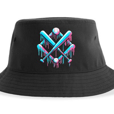 B.A.S.E.B.A.L.L Home Plate Drip For Ice Cream Spinkle Sustainable Bucket Hat