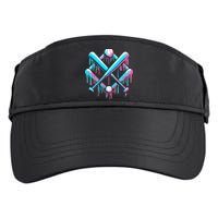B.A.S.E.B.A.L.L Home Plate Drip For Ice Cream Spinkle Adult Drive Performance Visor