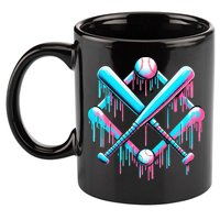 B.A.S.E.B.A.L.L Home Plate Drip For Ice Cream Spinkle 11oz C Handle Ceramic Mug