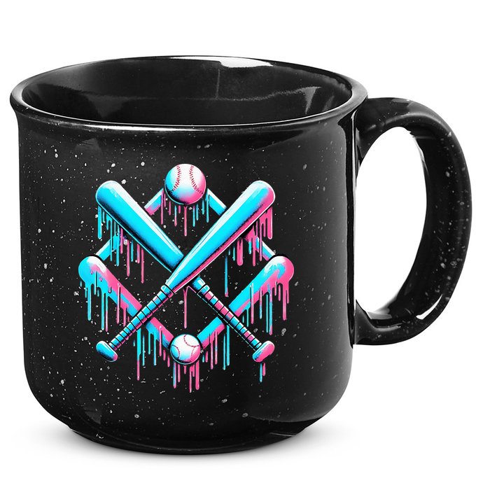 B.A.S.E.B.A.L.L Home Plate Drip For Ice Cream Spinkle 15oz Campfire Ceramic Mug