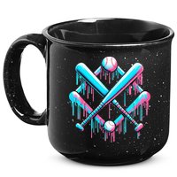 B.A.S.E.B.A.L.L Home Plate Drip For Ice Cream Spinkle 15oz Campfire Ceramic Mug