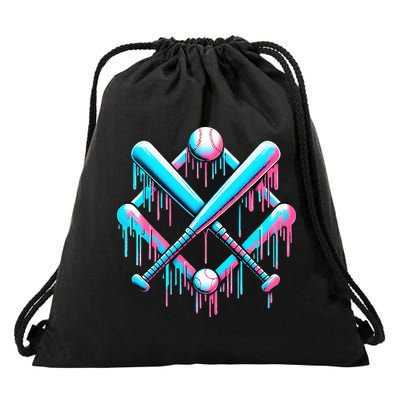 B.A.S.E.B.A.L.L Home Plate Drip For Ice Cream Spinkle Drawstring Bag