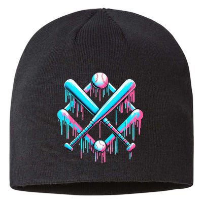 B.A.S.E.B.A.L.L Home Plate Drip For Ice Cream Spinkle Sustainable Beanie