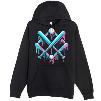 B.A.S.E.B.A.L.L Home Plate Drip For Ice Cream Spinkle Premium Pullover Hoodie