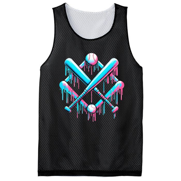 B.A.S.E.B.A.L.L Home Plate Drip For Ice Cream Spinkle Mesh Reversible Basketball Jersey Tank