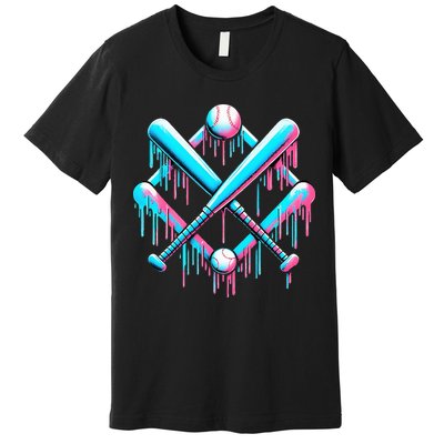 B.A.S.E.B.A.L.L Home Plate Drip For Ice Cream Spinkle Premium T-Shirt