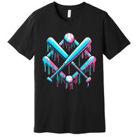 B.A.S.E.B.A.L.L Home Plate Drip For Ice Cream Spinkle Premium T-Shirt