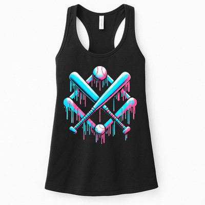 B.A.S.E.B.A.L.L Home Plate Drip For Ice Cream Spinkle Womens Tank Top