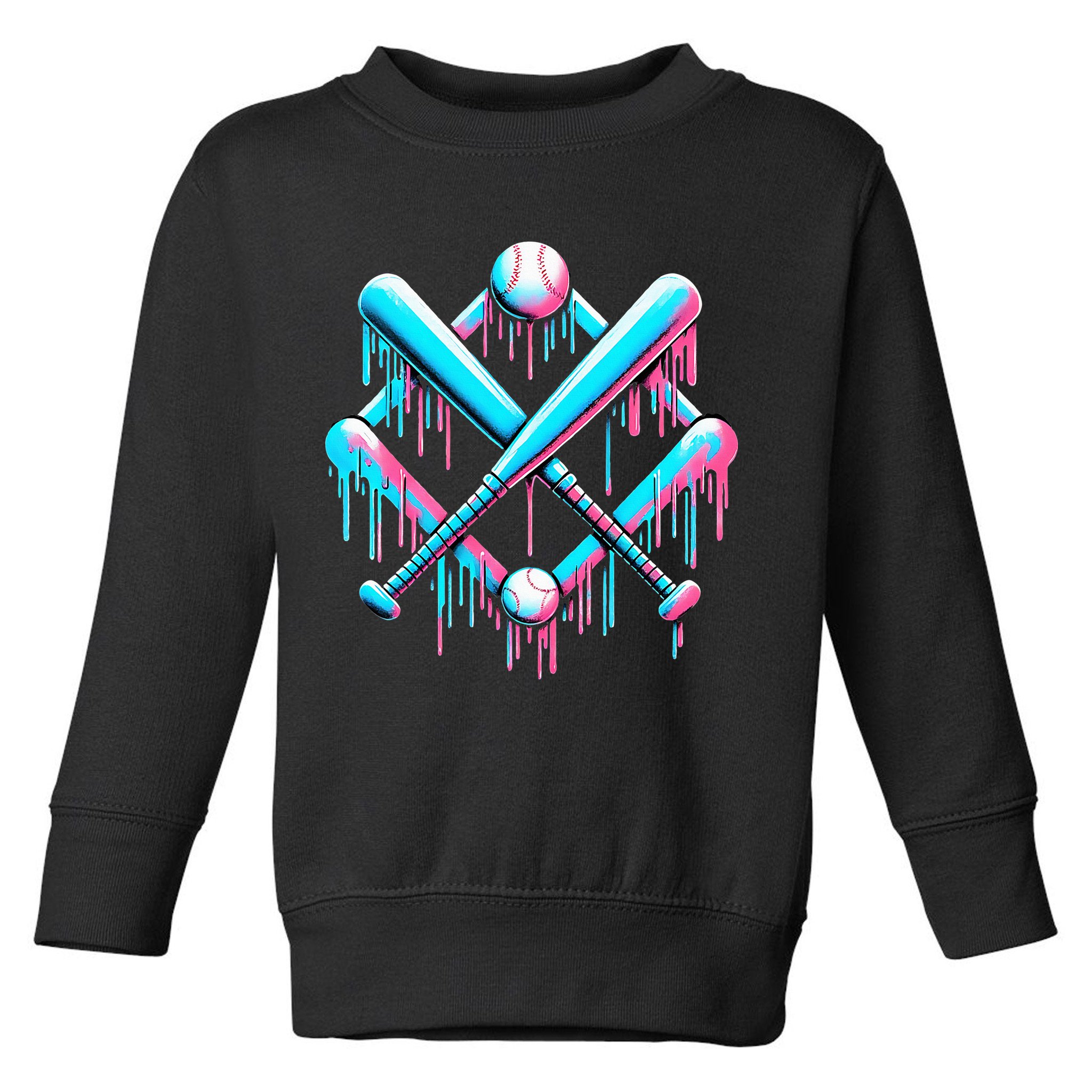 B.A.S.E.B.A.L.L Home Plate Drip For Ice Cream Spinkle Toddler Sweatshirt