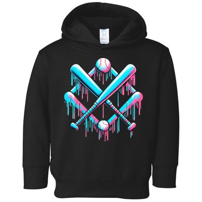 B.A.S.E.B.A.L.L Home Plate Drip For Ice Cream Spinkle Toddler Hoodie