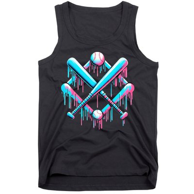 B.A.S.E.B.A.L.L Home Plate Drip For Ice Cream Spinkle Tank Top