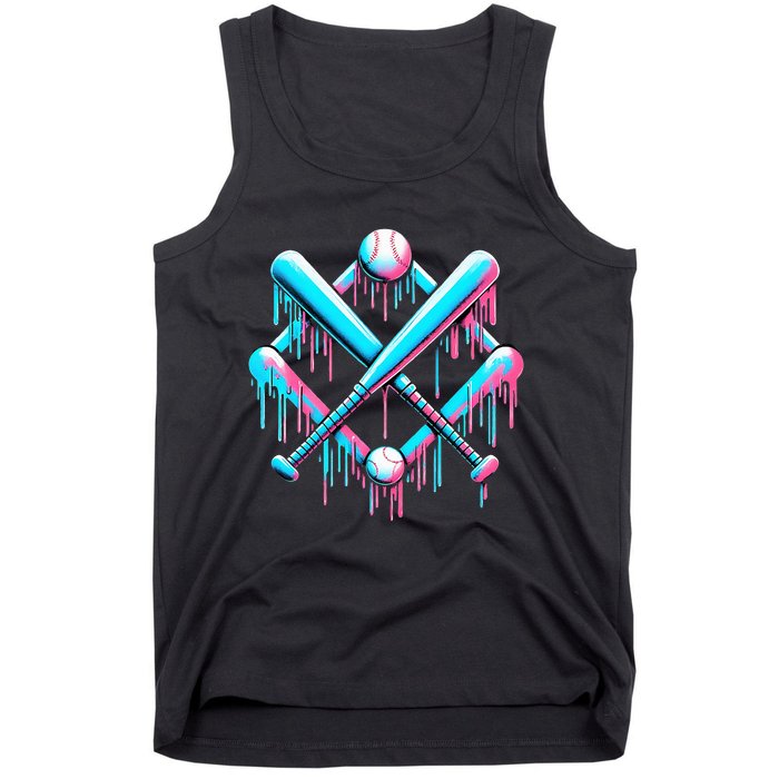 B.A.S.E.B.A.L.L Home Plate Drip For Ice Cream Spinkle Tank Top