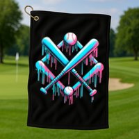 B.A.S.E.B.A.L.L Home Plate Drip For Ice Cream Spinkle Golf Towel