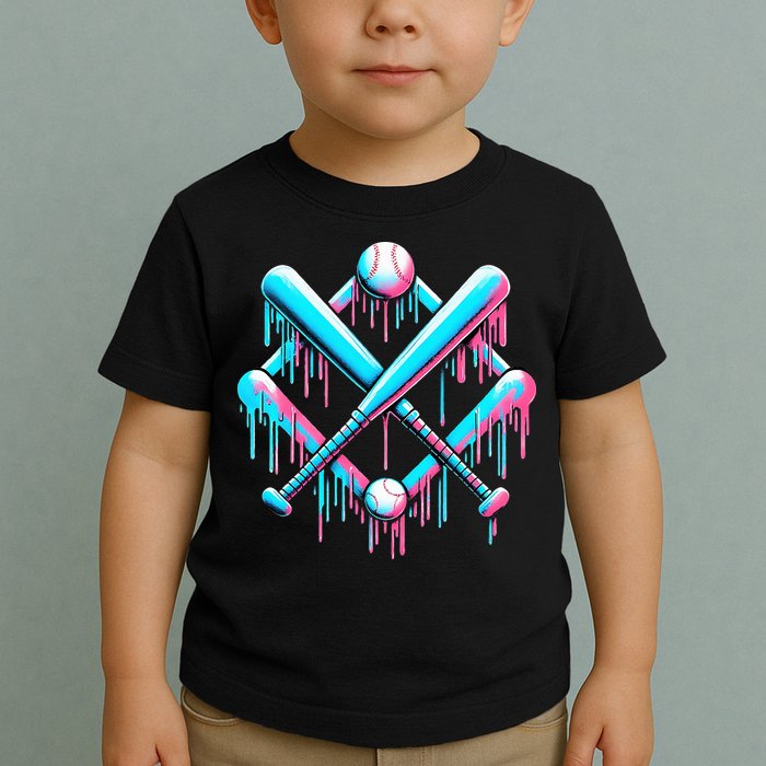 B.A.S.E.B.A.L.L Home Plate Drip For Ice Cream Spinkle Toddler T-Shirt
