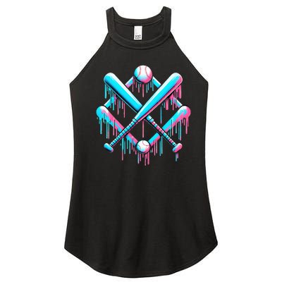 B.A.S.E.B.A.L.L Home Plate Drip For Ice Cream Spinkle Women's Perfect Tri Rocker Tank